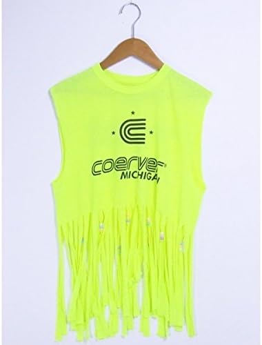 Amazon ウィゴー レディース Wego リメイクフリンジtシャツ リメイク サイズ表記 M イエロー M Tシャツ カットソー 通販