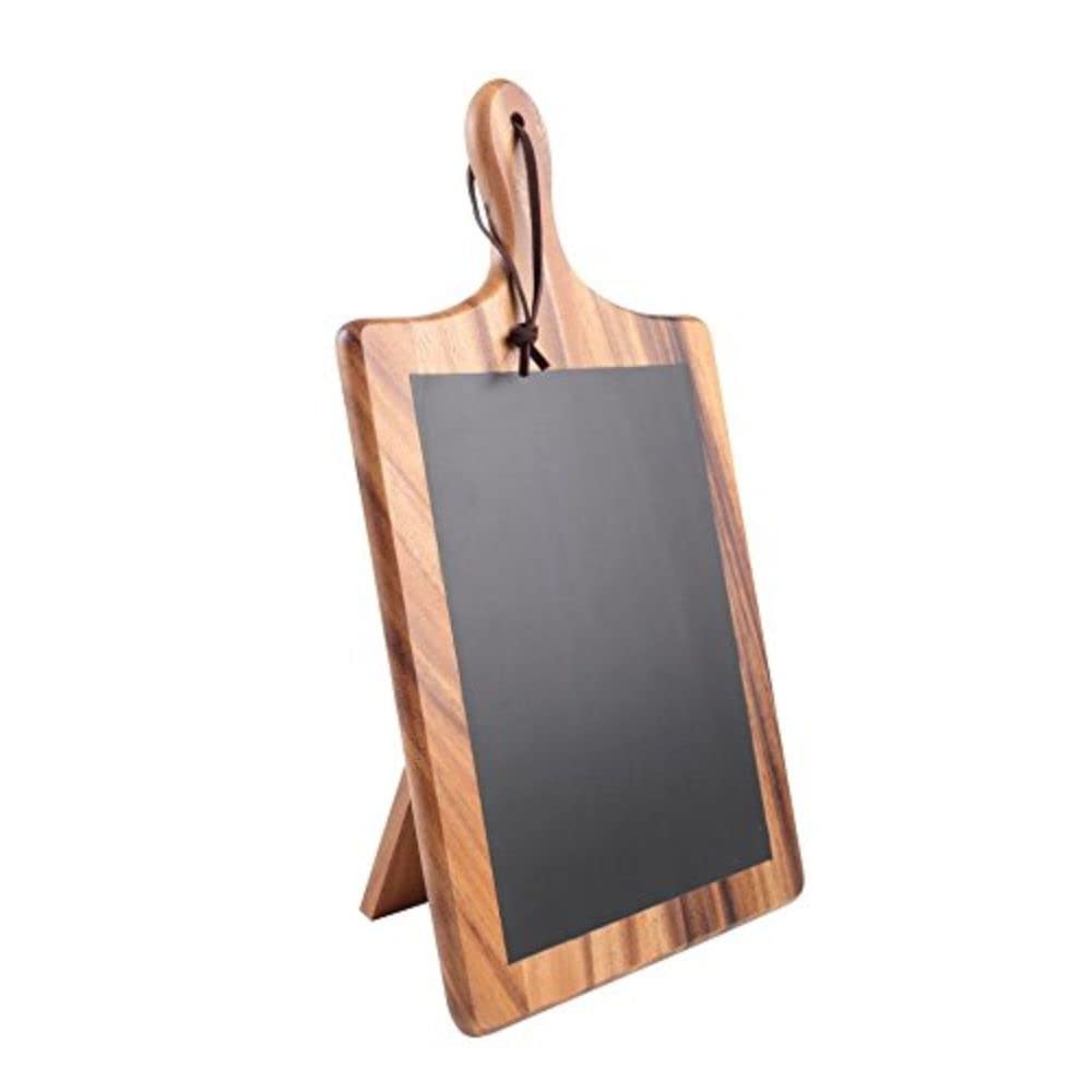 T&G Woodware Tuscany Paddle Chalk Board with Stand, Acasia, 38.5x22x2.5 cm, 9109