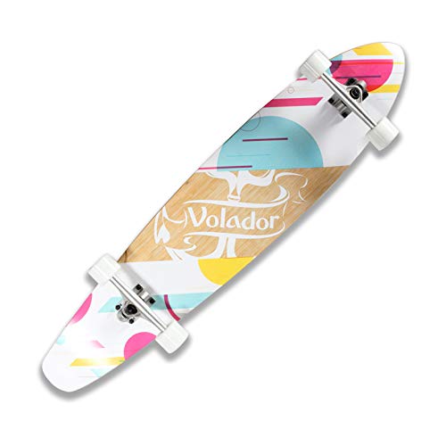 VOLADOR 42inch Freeride Longboard Complete Cruiser (Drop Through Deck - Camber concave) (Icecream)