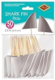Beistle 60024 Shark Fin Picks, 2.5", Gray, 50 Picks In Package