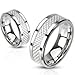 STR-0031 Stainless Steel White Carbon Fiber Inlay Band Ring Size 5-14 (11)