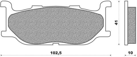 Front Brake Pads Organic for Yamaha 1300 Version FD. 0183 Stryker, FZX SR SRV, Ty, XJ N 600, XJ 600 S Diversion, XP 500 T, XV 535 Virago, XVS 1300 YP 400 Majesty