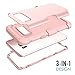 Galaxy S8 Case, KAMII 3in1 [Shockproof] Drop-Protection Hard PC Soft Silicone Combo Hybrid Impact Defender Heavy Duty Full-Body Protective Case Cover for Galaxy S8 (Rose Golden)