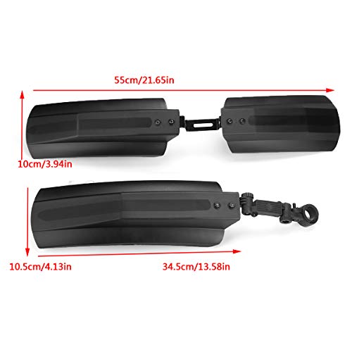 TANCHEN 26 inch Snow Bicycle Bike Front Rear Mudguard Cycling Bike Fender for Fat Tire Mountain Bike