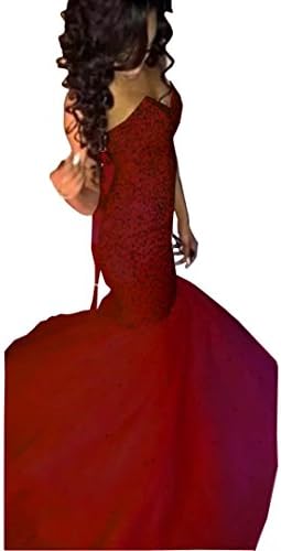 Dimei Pink Mermaid Sweetheart Beaded Sequin Prom Dress 2018 Long Tulle Formal Prom Evening Dresses