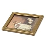 Dollhouse Miniature Frame Girl and Cat Mural Wall Painting 1:12 by Generic