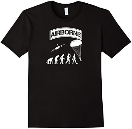 Mens Airborne Evolution Funny Shirt - 82ND Airborne Division XL Black