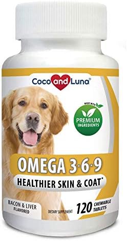 Vita Pet Life Omega 3 for Dogs, Fish Oil, Flaxseed Oil, Antioxidant, DHA EPA Fatty Acids, Brain Health, Shiny Coat, Itchy Skin Relief, Dry Skin, Immune System Support, Anti Inflammatory, 100% Natural