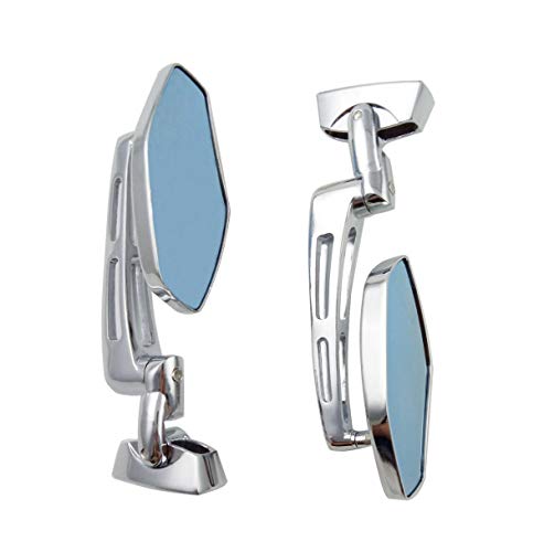 OKSTNO Custom Chrome Adjustable Base Motorcycle Mirrors Rearview Side Mirror Fit For Suzuki Hayabusa GSX1300R 99-12