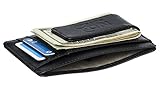 High Quality Leather Magentic Money Clip Wallet & Credit Card Holder w/ RFID Blocking Technology.