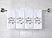 Serafina Home Christmas Holiday Fingertip Towels: Decorative Embroidered Peace, Joy, Merry, Bright with Garland on White Velour
