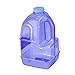 Geo Sports Bottles 1 Gallon BPA Free Reusable Leakproof Wide Mouth Sports Water Jug Bottle with Handle and 48mm Screw Cap (Dark Blue)