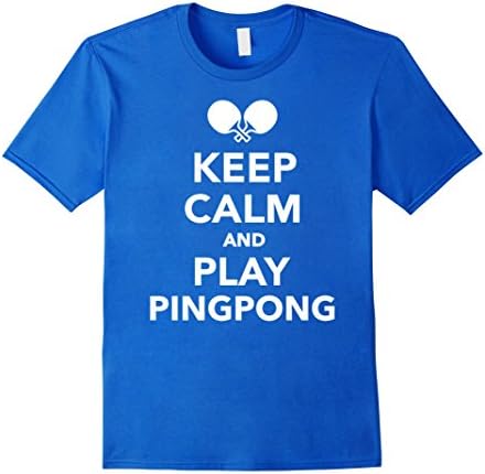 Mens Keep calm and play Ping Pong T-Shirt XL Royal Blue