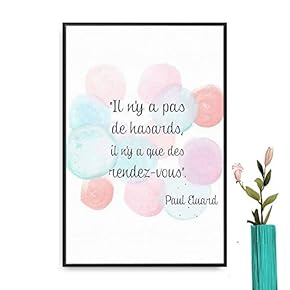Framed Canvas Wall Art for Living Room, Bedroom French Quotes Canvas Prints for Modern Home Decoration Ready to Hang - 16"x24" inches