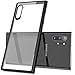 TOZO for Samsung Galaxy Note 10 Plus Case PC + TPU Clear Hard Back Panel Hybrid PC+TPU Protect Cover Shock Absorption Back-Transparent Bumper for Samsung Galaxy Note 10+ 5G Black