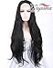 K'ryssma #1B Natural Black Lace Front Wig 150% Density Soft Glueless Long Wavy Synthetic Wigs For Women Heat Resistant 20 inches