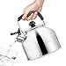 Whistling Tea Kettle Stainless Steel Teapot for Stove Top - Thin Base - Fast Boil - 3.7L/4Qt - by AMFOCUS