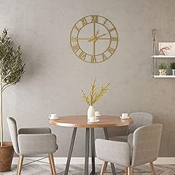 Large Modern Metal Wall Clocks Rustic Round Silent