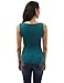 PattyBoutik Women Zip Front V-Neck Tank Top (Teal Medium)