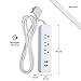 GLOBE Designer Series 6ft 3-Outlet USB Surge Protector Power Strip, 2x USB Ports, Surge Protector, White Finish,78251