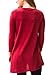 FARYSAYS Women's Long Sleeve Casual Round Neck Loose Tunic Top Blouse T-Shirt with Buttons Red X-Large
