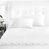 Sleep Restoration Fitted Microfiber Mattress Pad Cover - Quilted and Hypoallergnic - King