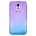 Galaxy S5 / S5 Neo Case with Tempered Glass Screen Protector,PHEZEN 360 Front and Back Full Body Coverage Shockproof Hybrid Hard PC Armor Protective Case for Samsung Galaxy S5 (Gradient Purple Blue)