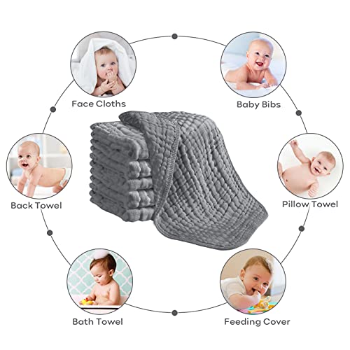 Looxii Muslin Burp Cloths 100 Cotton Muslin Cloths Large 20''x10