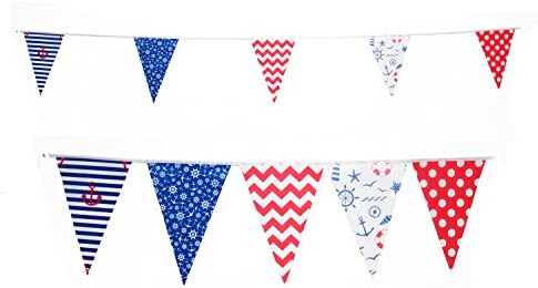Nautical Sailing Themed Pennant Lake Party Flags by Gabby Fun Corp
