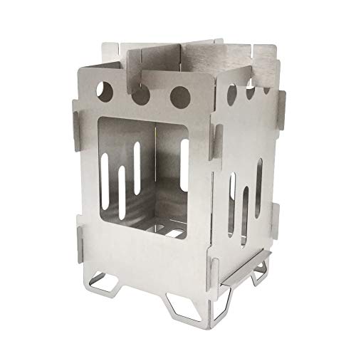 millet16zjh Outdoor Camping Hunting Picnic Stainless Steel Portable Cooking Burning Stove - L