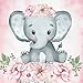 Welcome Baby: Baby Shower Guest Book Cute Baby Elephant Floral Theme (With Bonus Gift Log, Size 8.5x8.5) by