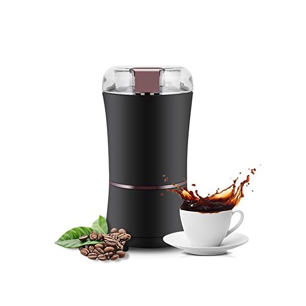 Elektrische Kaffeemühle, 400W Schleifmaschine Getreide Mühle mit Edelstahl Blatt für Kaffeebohnen, Nüssen, Samen…