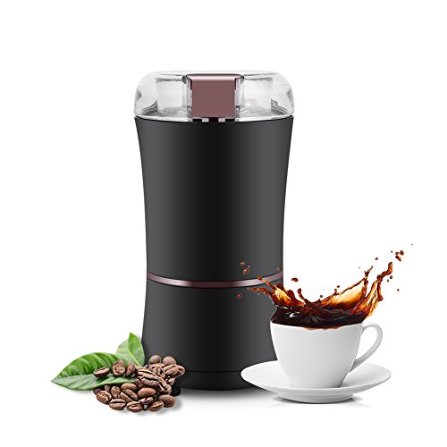 Elektrische Kaffeemühle, 400W Schleifmaschine Getreide Mühle mit Edelstahl Blatt für Kaffeebohnen, Nüssen, Samen…