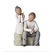 Willow Tree Brother and Sister (Darker Skin Tone & Hair Color), Sculpted Hand-Painted Figure