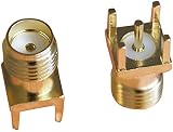 Hailege 10pcs SMA Female Jack Solder PCB Mount Straight GPS GSM RF Connector view 2