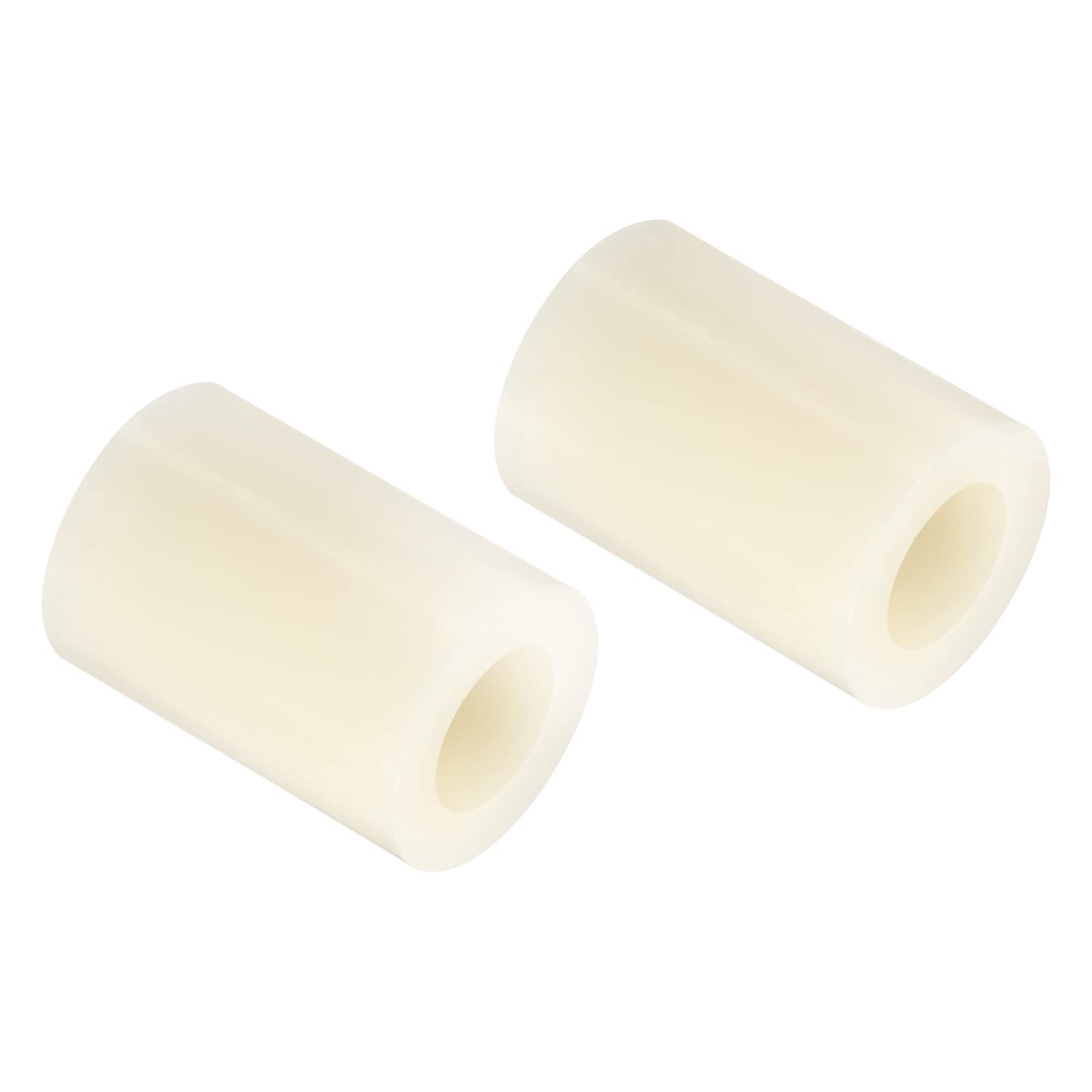 PATIKIL M8 Round Spacer Washer, 12 Pack Nylon 8.2mm ID x 14mm OD x 20mm L for M8 Screws Block 3D Printer TV Wall Mounting Electrical Outlet, Beige