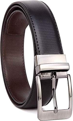 COOVS Men's Grain Leather Reversible Belt 1 3/8, 2 Colors
