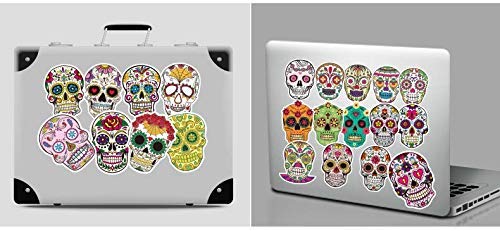 ZYTC Sugar Skull Stickers Colored Cartoon Graffiti Laptop Stickers Decal for Luggage Skateboard Helmet Car Motorcycle Bike (50 Pack)