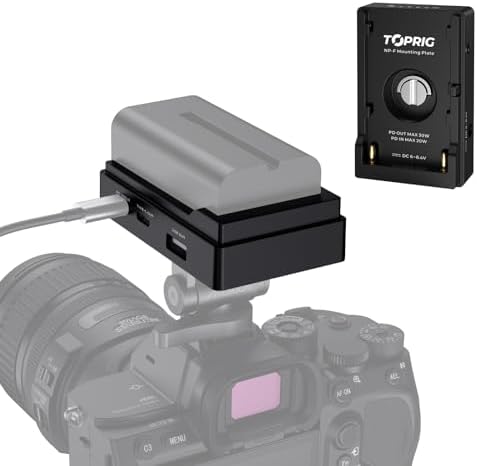 Toprig ACC004-P NP-F Battery Charger Adapter Power Supply Plate 1/4