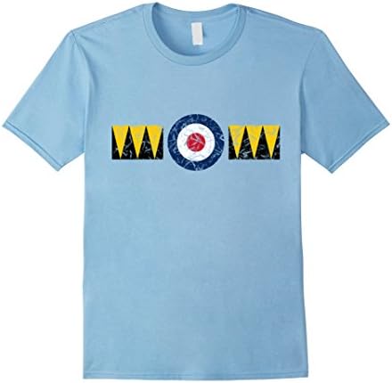 Mens RAF colors 501 Squadron Battle of Britain T-Shirt 3XL Baby Blue