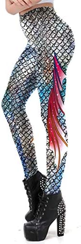 Womens 3D Printed Cosplay Leggings, Workout Gothic Stretch Pants Various Designs