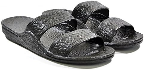 Hawaii Moses Unisex Rubber Slide on Jesus Sandal Slippers (7, Black)