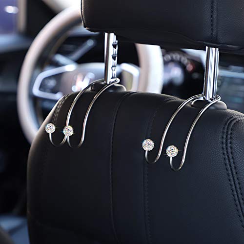 SAVORI Auto Hooks Bling Car Hangers Organizer Seat Headrest Hooks