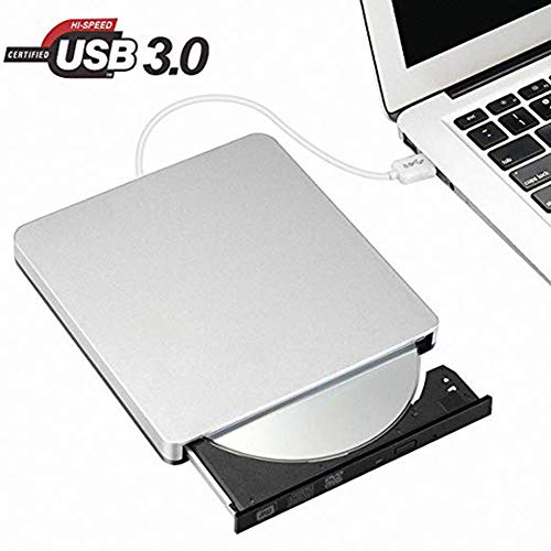 Snorain External CD/DVD Drive,USB 3.0 DVD +/-RW Superdrive CD Burner with High Speed Data Transfer Compatible for MacBook Laptop Desktop PC Windows10 /8/7 /XP Linux Mac OS (CD/DVD Drive)
