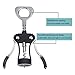 Wing Corkscrew,Ilyever Premium Wine Opener with Bottle Stopper,Multifunctional Corkscrew Wine Cork Opener Bottler Opener Remover for Home, Kitchen,Restaurant,Party and as Gift,Black