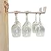 DBYAN Wine Glass Rack,Vintage Style Rubbed Bronze 2 Rows Stainless Steel Wall-Mounted Stemware Hanging Wine Glass Hanger Holder for Valentine Xmas Gift Bar Home Cafe