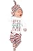 Xmas 3Pcs Set Newborn Baby Girl Boy Letters Print Top Romper+Pants+Hat Outfits Size 3-6Months/Tag70 (Red)