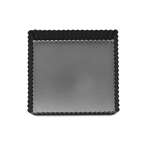 HOMOW Nonstick Heavy Duty Tart Pan With Removable Bottom, Removable Loose Bottom Quiche Pans, Pie Pan (8" X 1" Square Pan)