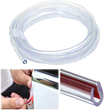 32ft U-Shape Car Door Edge Guard Molding Trim – Rubber & Stainless Steel Edge Protector