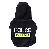 Sumen Small Pet Dog Hoodie Fashion Costume Puppy T-Shirt (Black, XS)